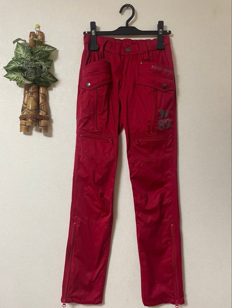 パーリーゲイツ　ゴルフ　パンツ　レッド　0 美品