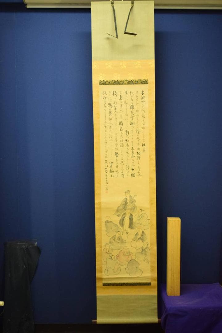 不詳/作者不詳/芭蕉門十哲画賛/布袋屋掛軸HE-268