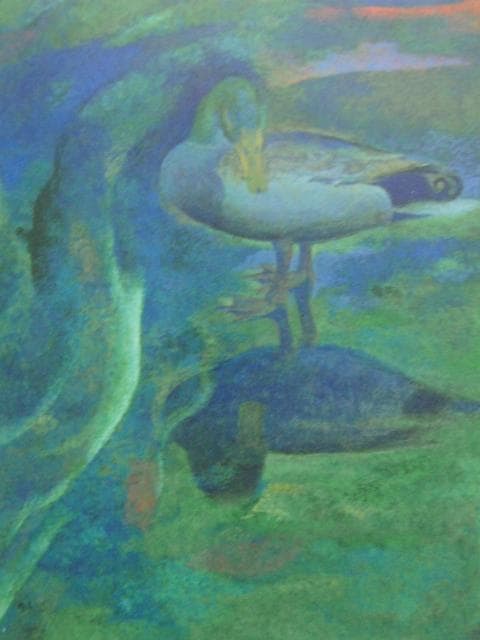 高山辰雄【游】　 高級画集画、状態良好、新品高級額装付、