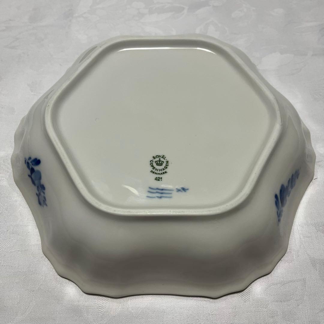ロイヤルコペンハーゲン ブルーフラワー　プレート　六角形