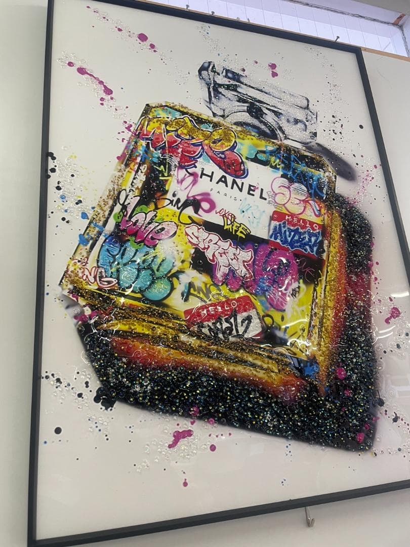 水晶絵　アートパネル　CHANEL　アート　絵画　ポスター　シャネル　絵　香水