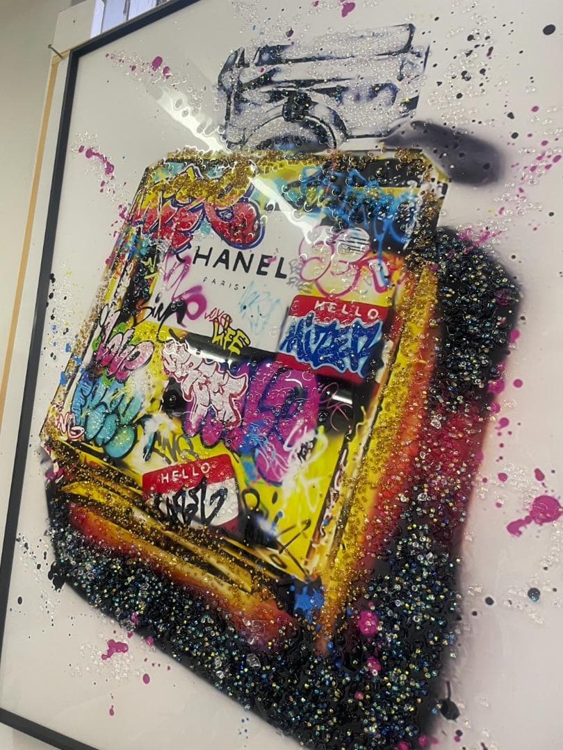水晶絵　アートパネル　CHANEL　アート　絵画　ポスター　シャネル　絵　香水