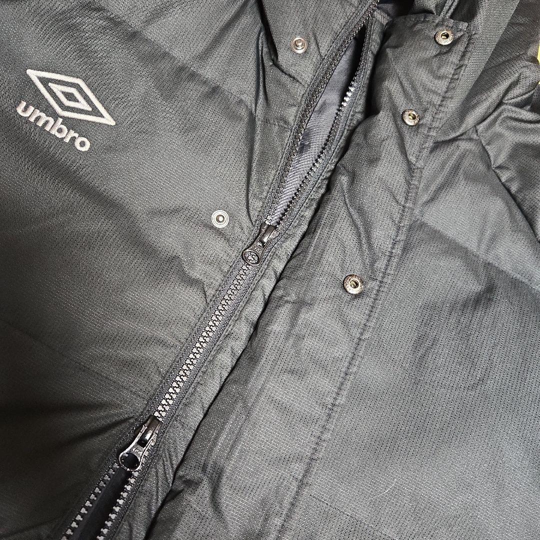 umbro　ベンチコート　ダウンコート　ブラック　O　防寒　ロング　黒