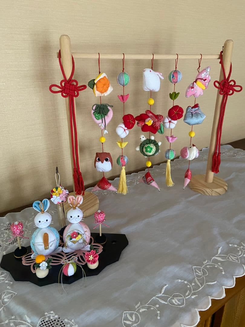 桃の節句 ひな祭り 吊るし飾り置き型 １点物 現品限