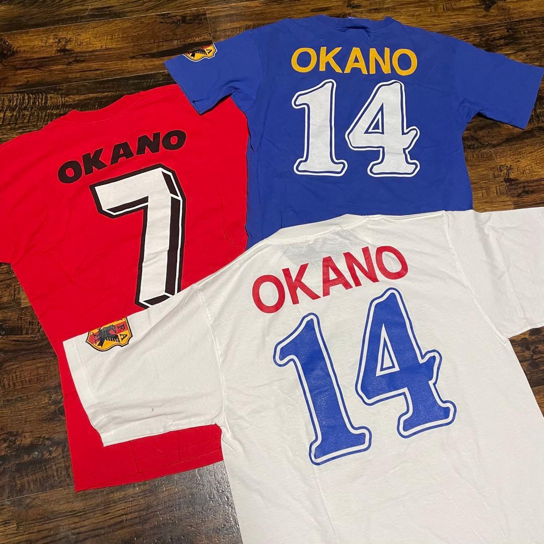 90s 浦和レッズ　日本代表 野人 岡野 雅行 Tシャツ ワールドカップ