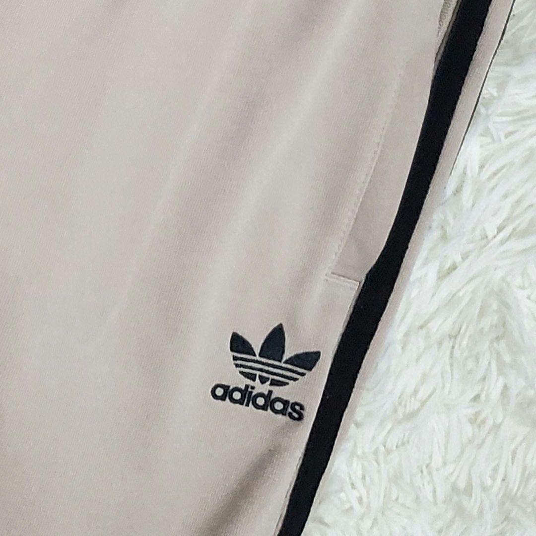 ■adidas ベージュ ジャージパンツ 3本ライン トレフォイル 美品