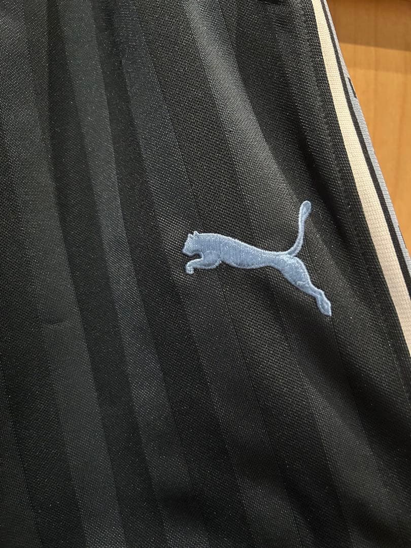 希少カラー【PUMA】ロゴ刺繍トラックパンツ・ジャージ　水色