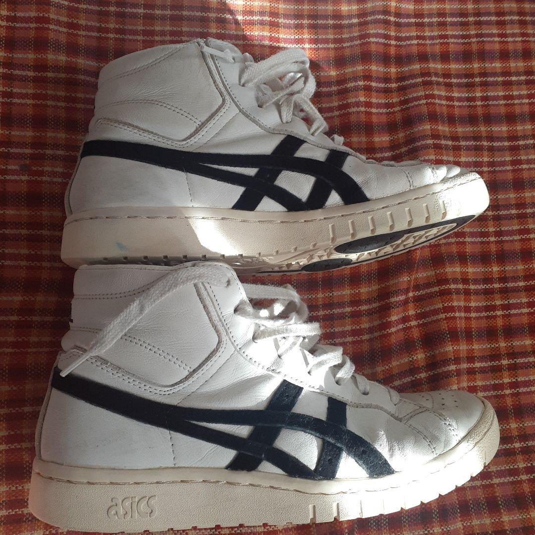 HL7W4　asics ポイントゲッター 白黒　25cm