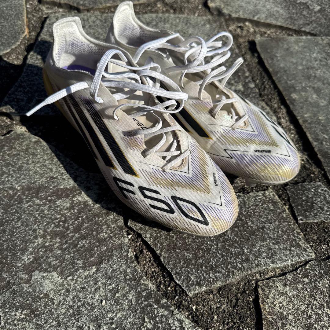 adidas F50 サッカーシューズ ホワイト/イエロー/ブラック