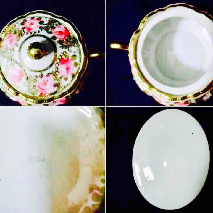 大！美品！1891初期オールドノリタケ金盛薔薇ビスケット入れ