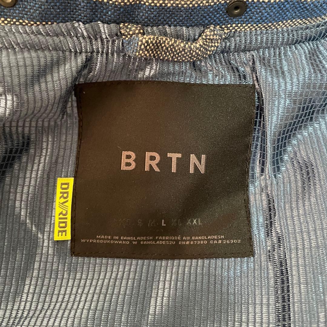 Burtonバートンスキーウェアスノーボードジャケットパーカー紺青ブルーボーダー