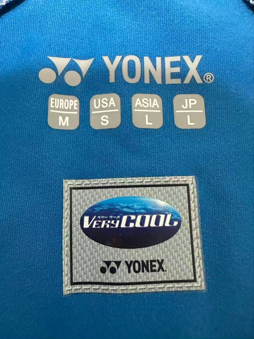 YONEX レディース スポーツウェア 上下セット ブルー×ブラック ドット柄