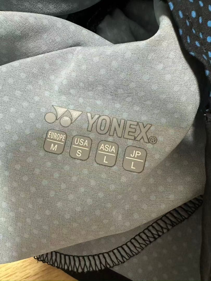 YONEX レディース スポーツウェア 上下セット ブルー×ブラック ドット柄