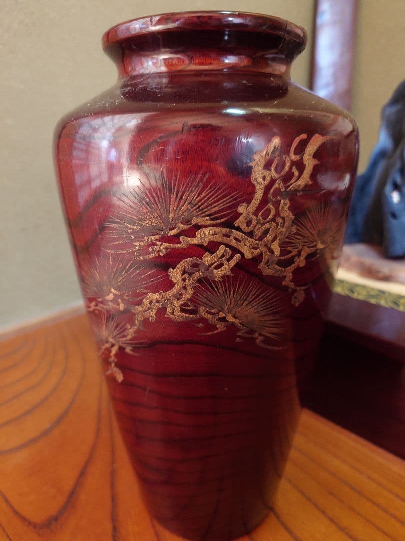 【豪華5点】中光作 金属飾り壺・九谷焼 陶泉 花瓶・七福神 掛け軸 縁起物セット