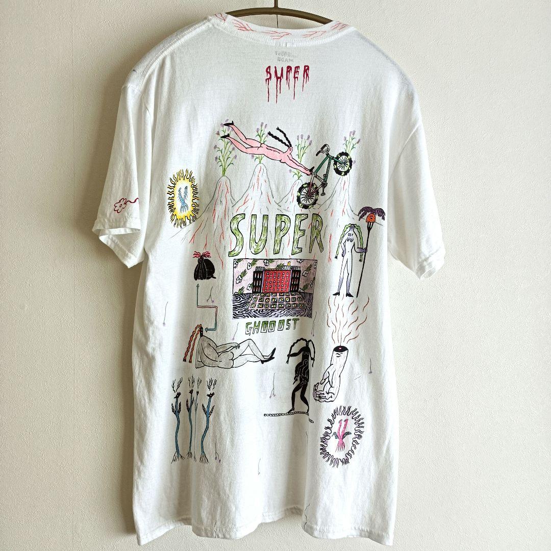 GHOOOST ゴースト　手描き　Tシャツ　グラベル