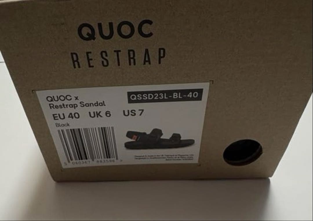 値下げQUOC×Restrap Sandal ブラックEU40