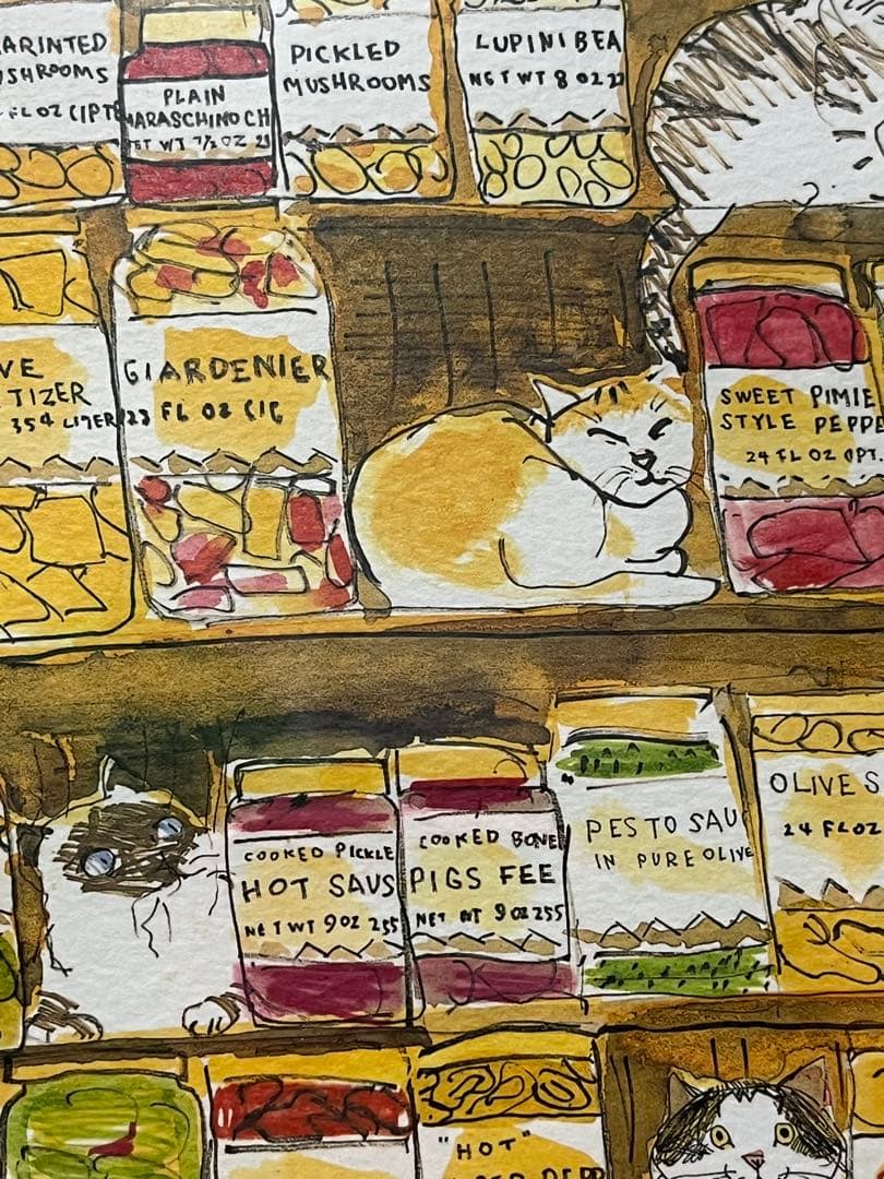 久下貴史作 SPICY CATS スパイス猫 版画 美品!