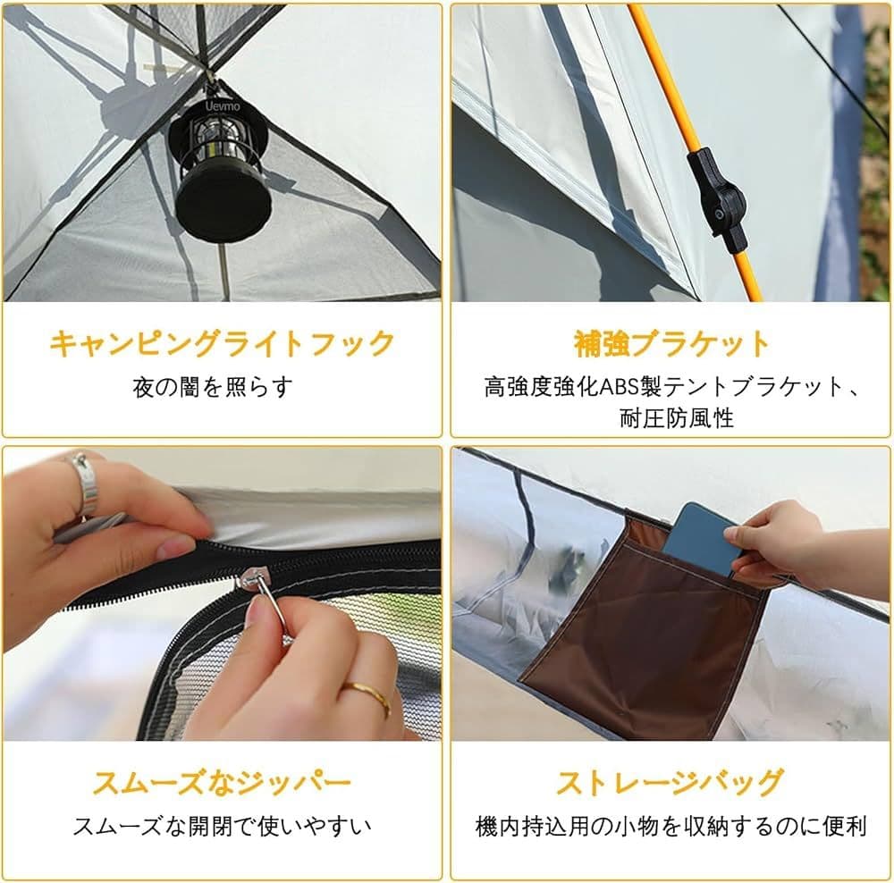 新品未開封 ワンタッチテント 3〜30秒設営 抗菌 防臭 UVカット 防災