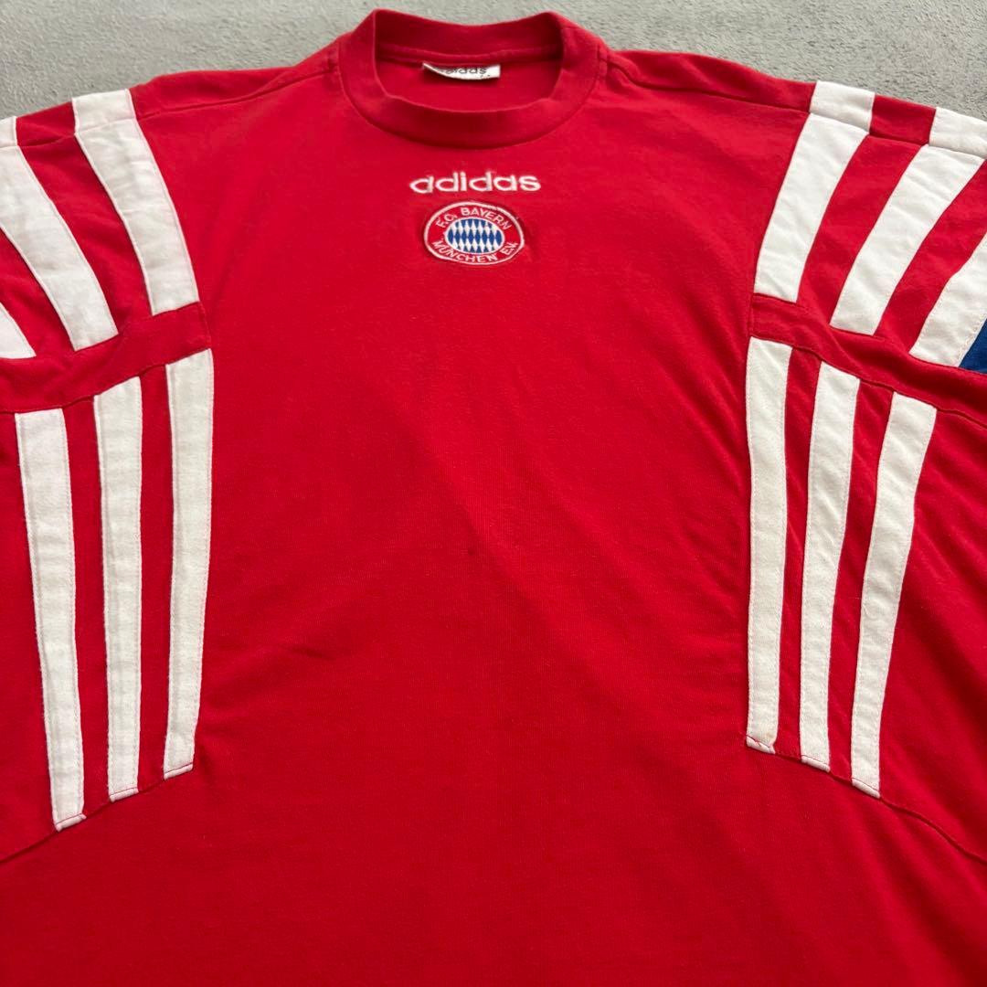 90s adidas Bayern München シャツ E4 Lサイズ　赤