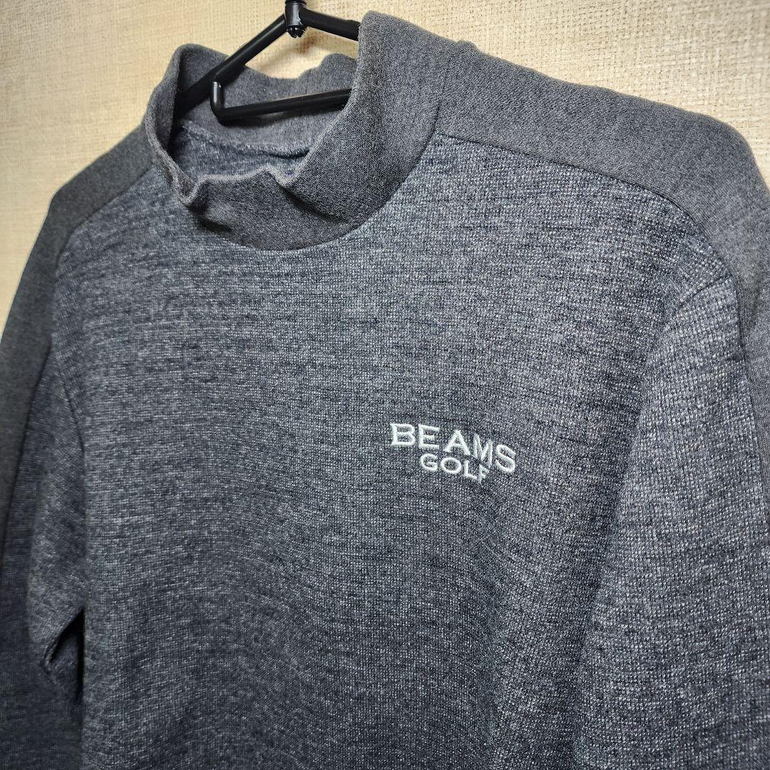 【良品】ビームスゴルフ BEAMS GOLF 長袖ニットモックネックシャツ L