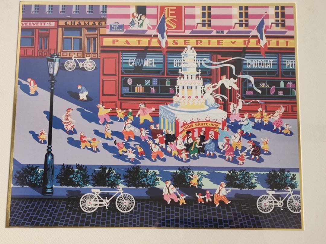 ヒロ・ヤマガタ　ウェディングケーキ　額装　アート