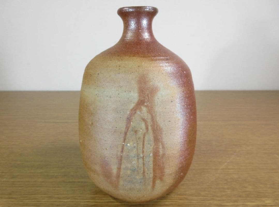 真作保証 山本雄一 自作 備前徳利 酒器 備前焼 県重要無形文化財 (山本陶秀)