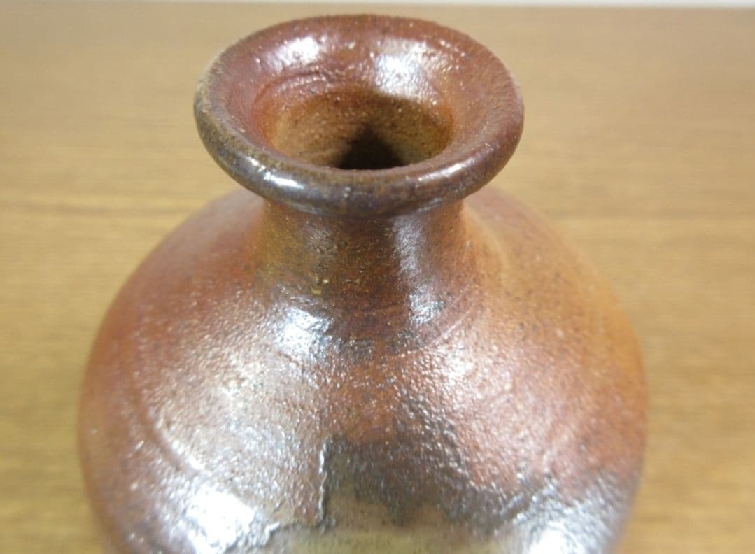 真作保証 山本雄一 自作 備前徳利 酒器 備前焼 県重要無形文化財 (山本陶秀)