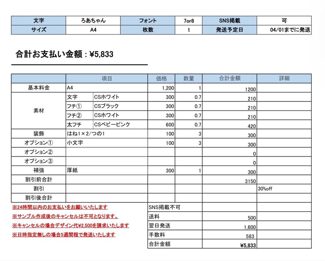 ♡ページ♡うちわ文字 ネームボード 連結文字 オーダー