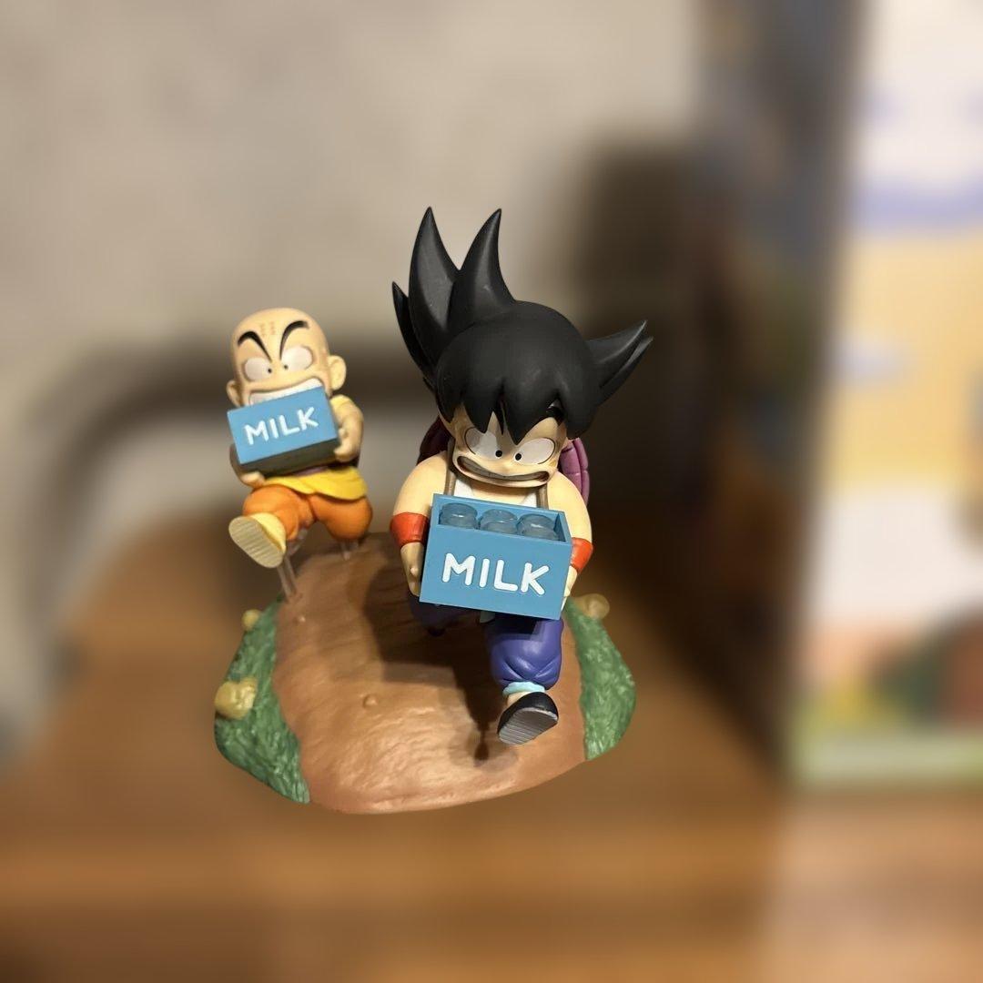 ドラゴンボール 一番くじ a賞 孫悟空&クリリン牛乳配達フィギュア