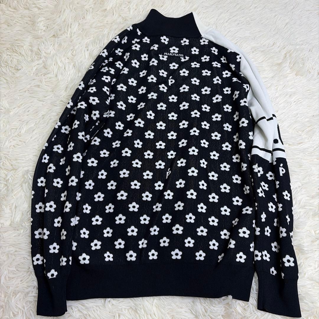 パーリーゲイツ ニットジャケット　ゴルフウェア　花柄　　　 サイズ1