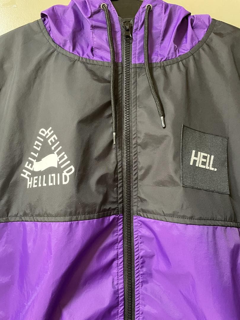 新品未使用HELLOIE RIDE JKT パープルBK XLサイズ55%OFF