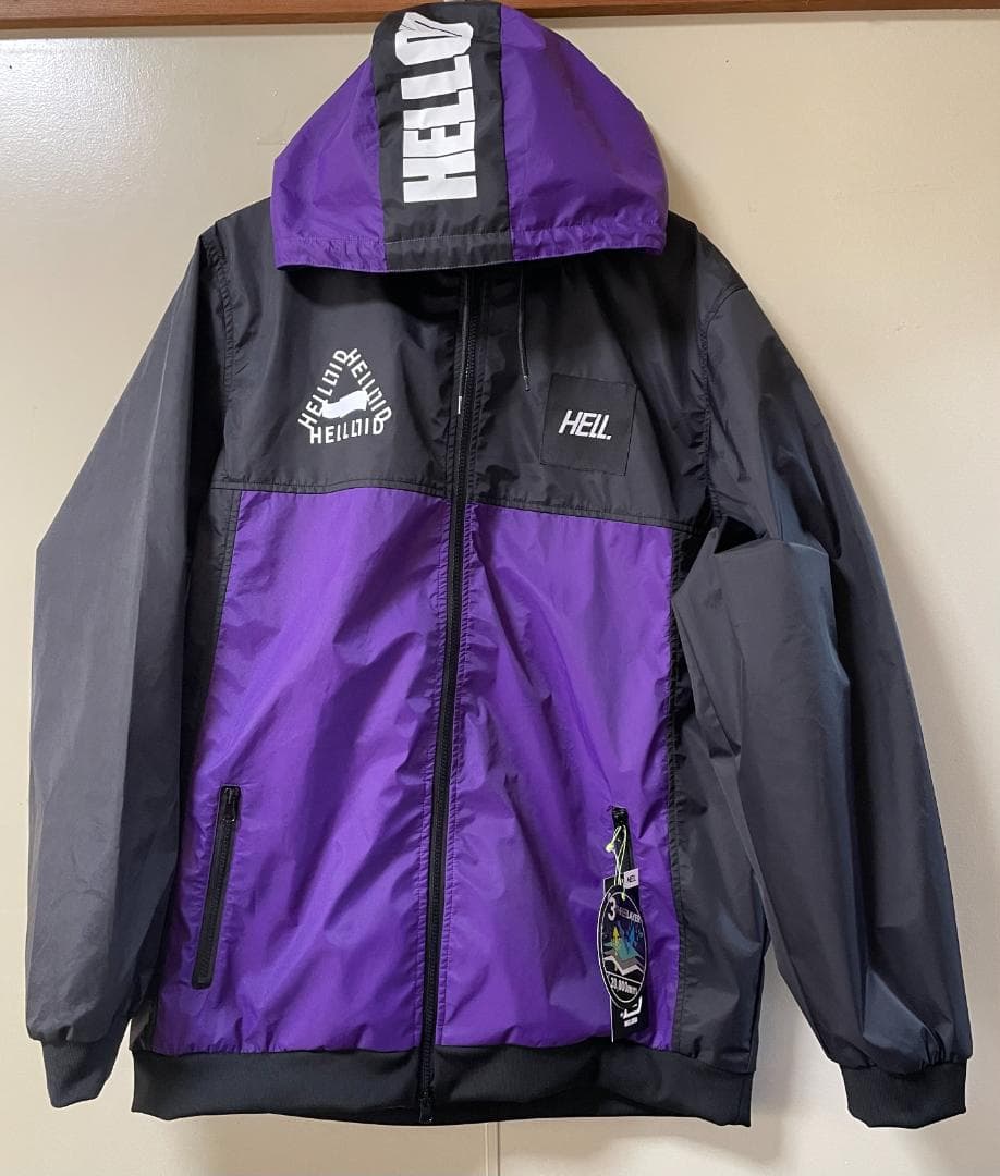 新品未使用HELLOIE RIDE JKT パープルBK XLサイズ55%OFF
