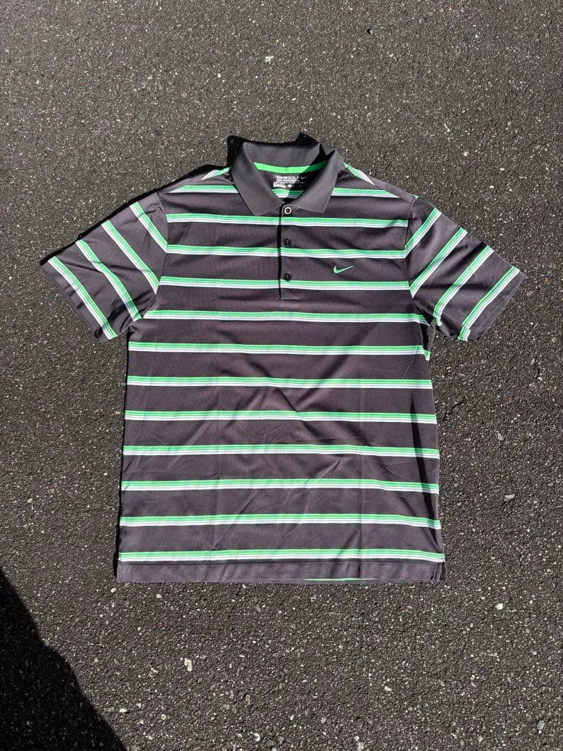 NIKE GOLF ボーダー ポロシャツ L メンズ ナイキゴルフ 半袖