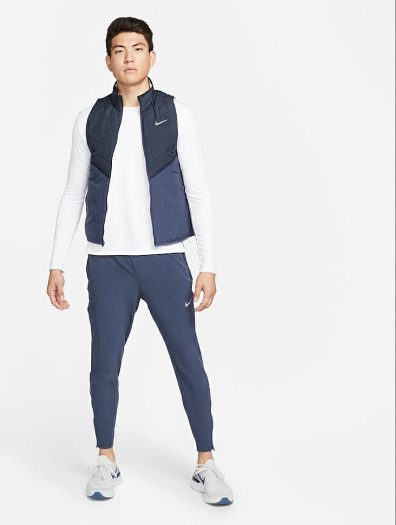 NIKE ランニングウェア ベスト 新品 メンズ アウターナイキM ネイビー