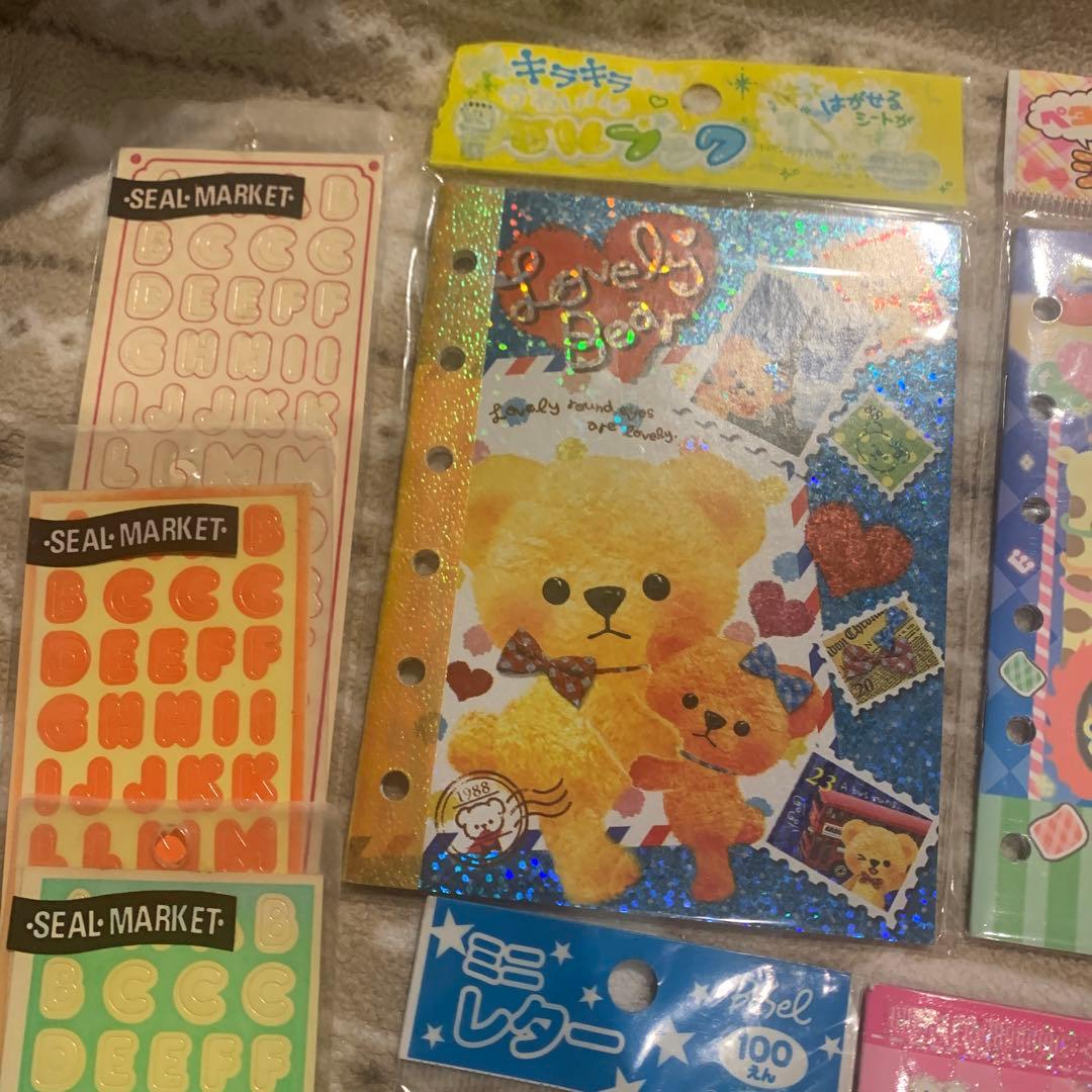 平成レトロ　シール帳、こうかんノート、ミニレターセット、シール　　9点セット