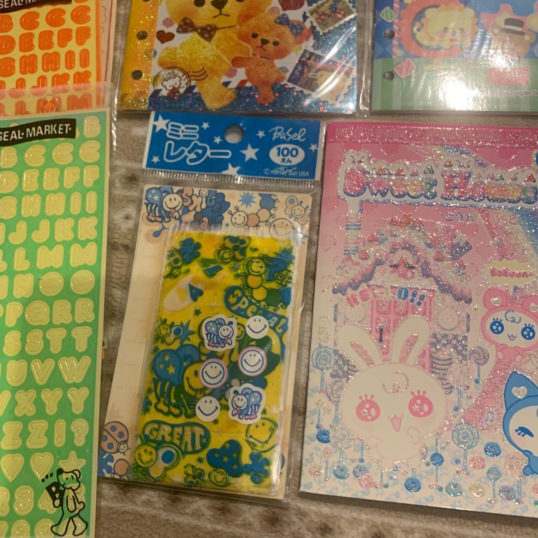 平成レトロ　シール帳、こうかんノート、ミニレターセット、シール　　9点セット