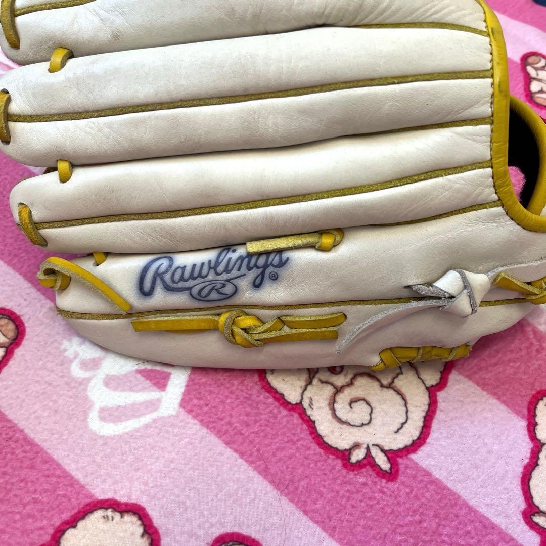 Rawlings 野球グローブ ホワイト/イエロー