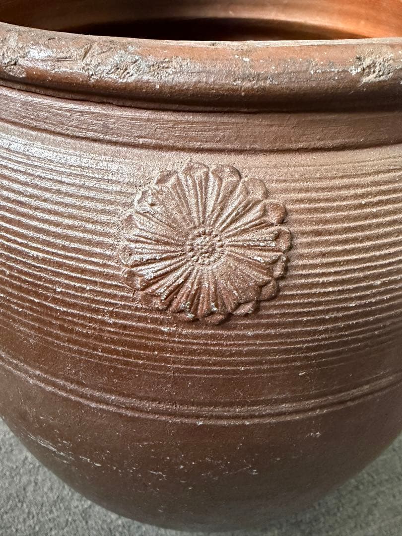 古備前 備前焼 花模様
