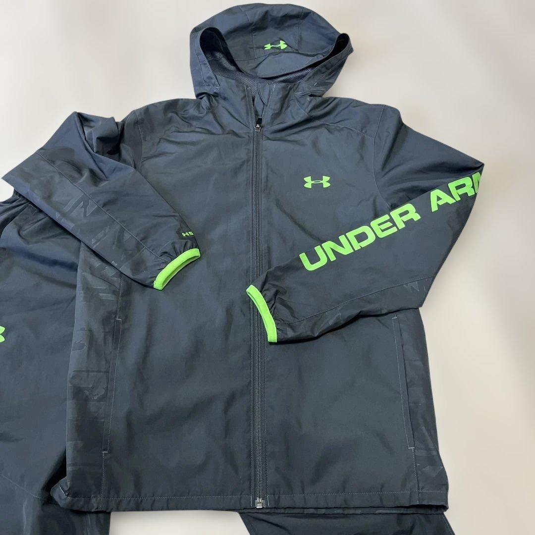 UNDER ARMOUR ジャージ上下セット ブラック/グリーン