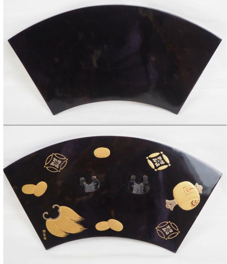 送料無料『東秀』作　大黒恵比寿　『澗豊斎』銘　べっ甲金蒔絵台置物幅19×10ｃｍ