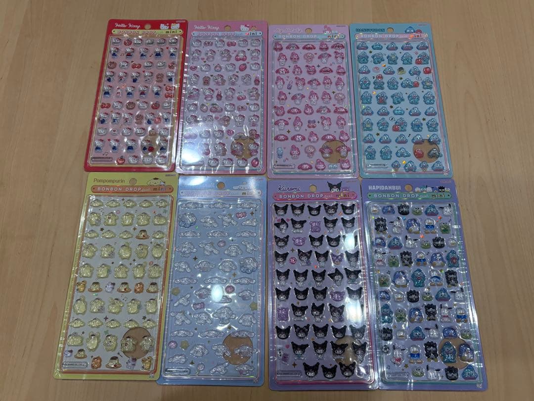 【正規品】サンリオミニ ボンボンドロップシール コンプセット 全8種