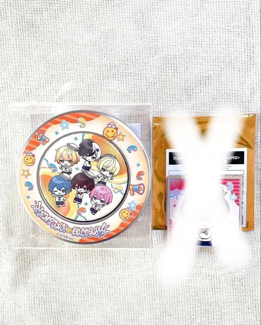 〈AMPTAK×COLORS〉メモ入り缶ケース缶　あっとくんウッドマグネット