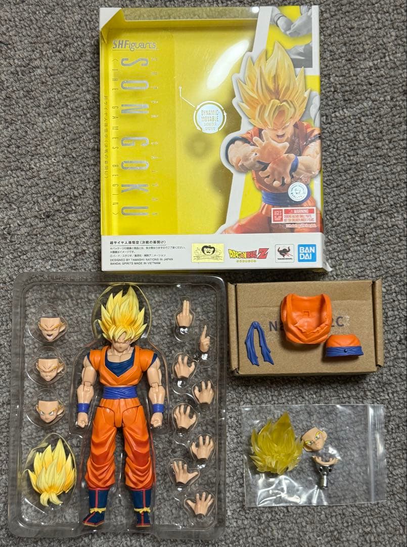 s.h.figuarts 孫悟空+破れ道着+ カスタムヘッドパーツセット