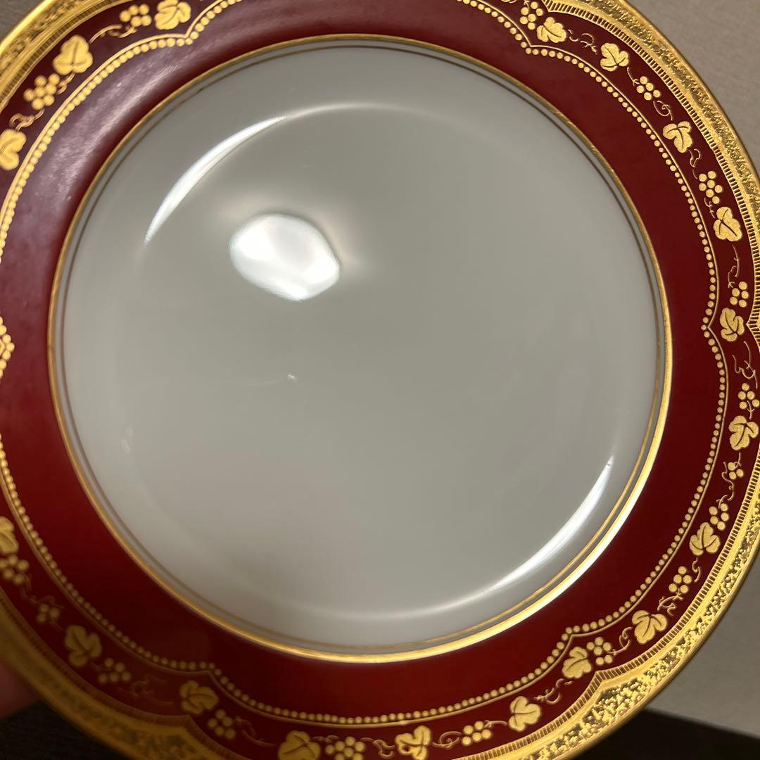 大倉陶園　アレキサンドリーヌ　デザートプレート　20cm 金彩金蝕マロン