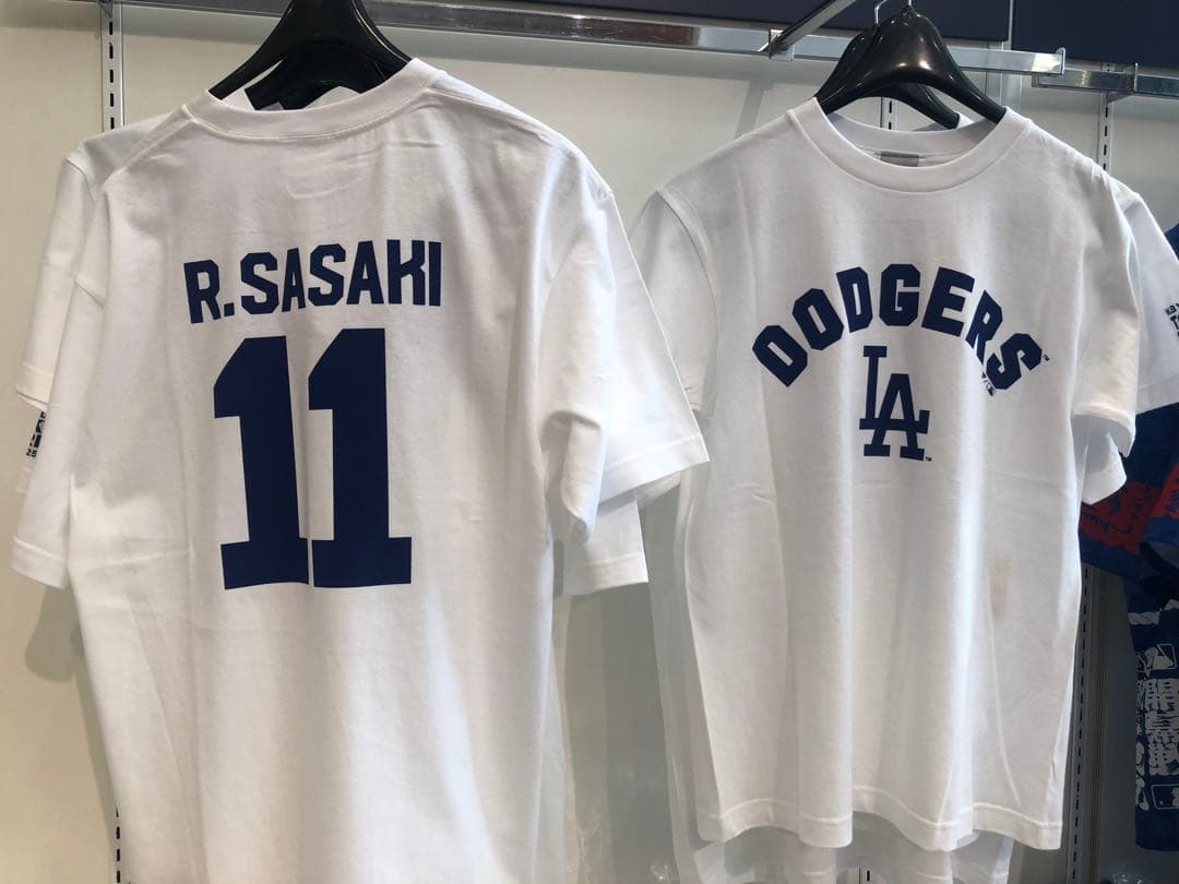 Tシャツ MLB ユニフォーム　東京シリーズ　佐々木郎希　ドジャース　Lサイズ