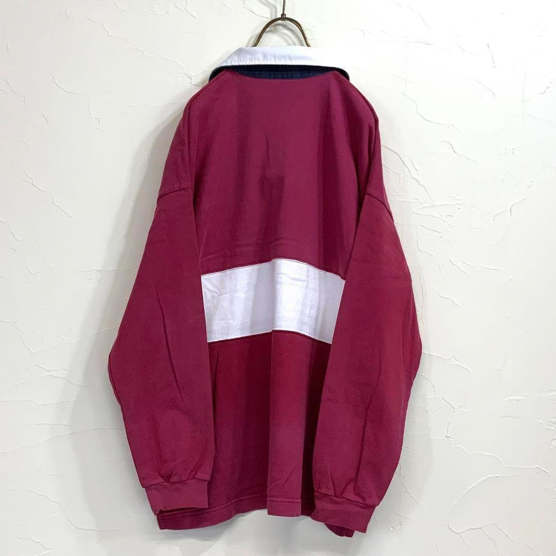 90‘s Canterbury セーリング バイカラー ラグビーシャツ