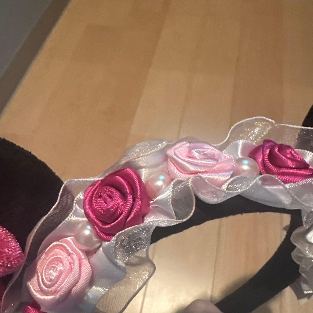 ミニー カチューシャ 薔薇 レア