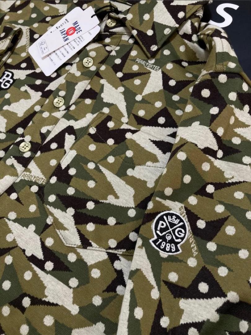 新品 パーリーゲイツ WJQ 長袖シャツ プルオーバー(5)サイズL/カモ柄