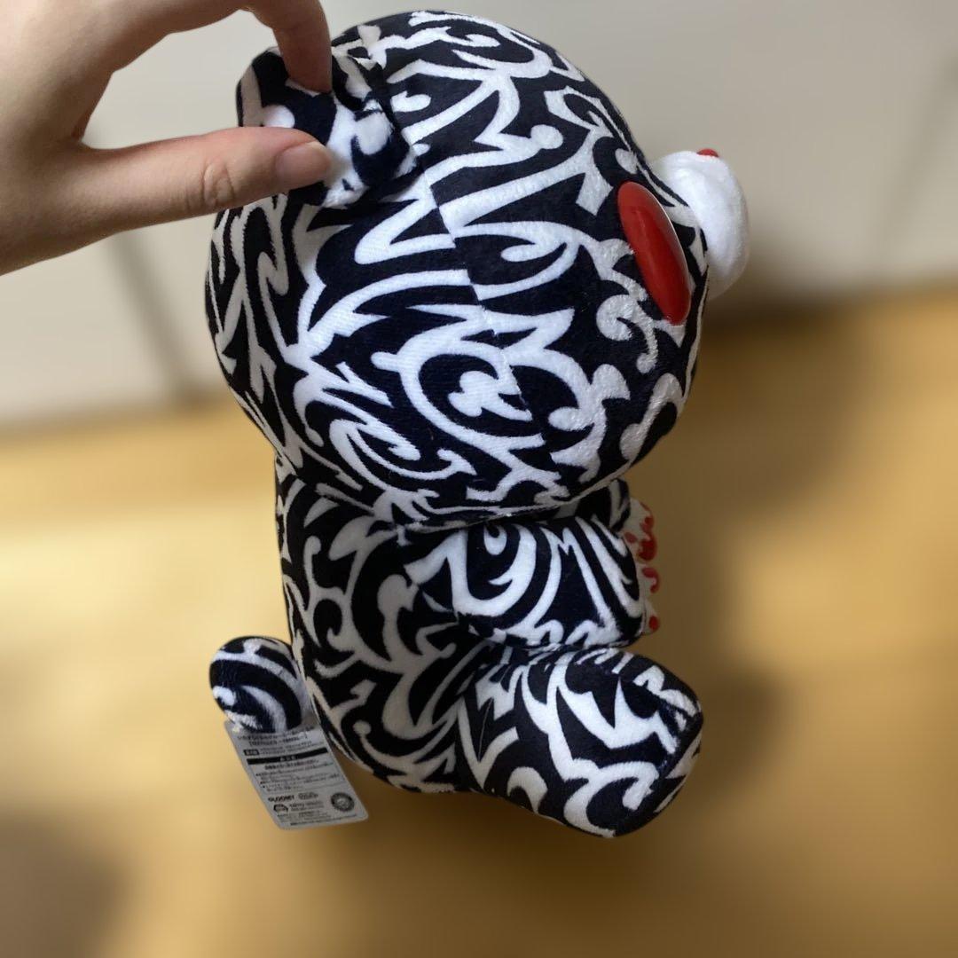 プレミアム限定　クマ型ぬいぐるみ 黒と白の模様