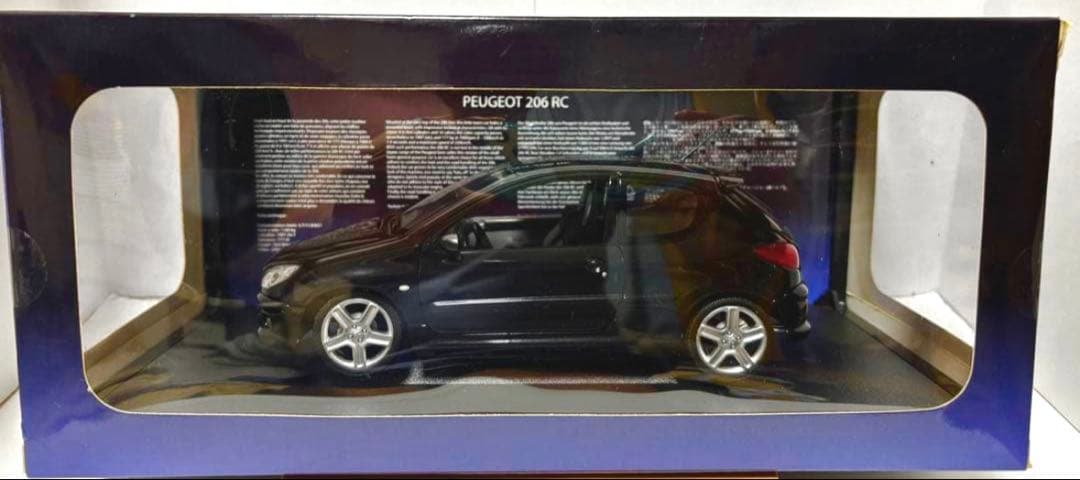 絶版ノレブ 1/18 プジョー 206 RC 黒 16年物ワンオーナー フル開閉